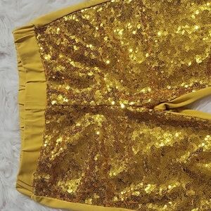 GOLD SEQUIN Girl's leggings size 4